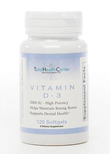 Vitamin D-3, 2,000 IU, 120 Softgels