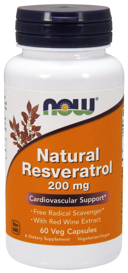 Natural Resveratrol, 200 mg, 60 Veg Capsules